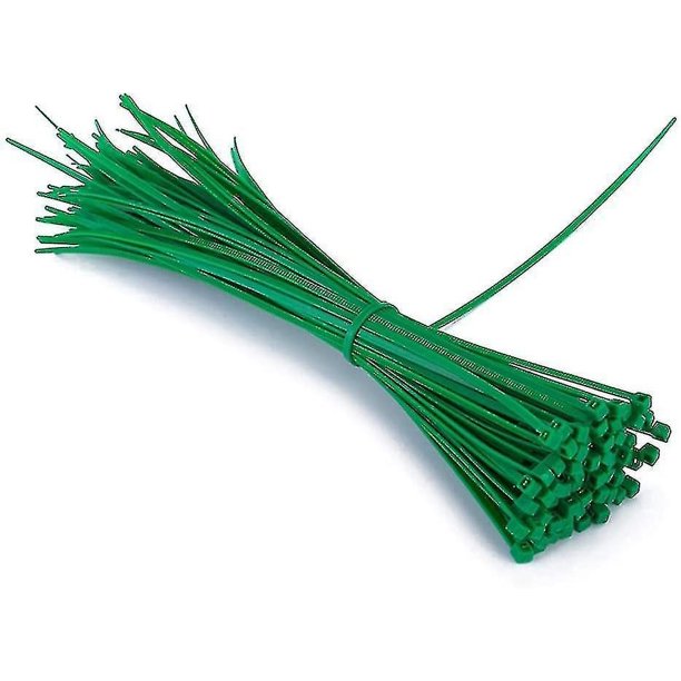 Paquete de 100 bridas para cables, verdes, 100 mm x 2,8 mm, bridas para cables de plástico de primera calidad. (hola)