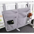 thumbnail image 4 of Versatile Bedside Caddy, Durable Waterproof Oxford Fabric Storage Bag For College Dorm, Hospital Bed, Baby Bed Rails, Featuring Adjustable Velcro Straps And Multi-Pockets, 4 of 5