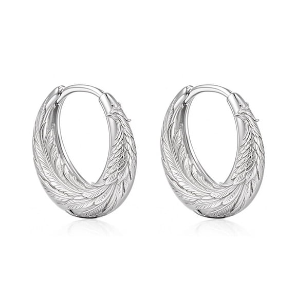 Small Chunky Hoop Earrings for Women, 18K Gold Plated Thick Lightweight Everyday Fashion Earrings with Silver Tone Post