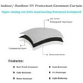 thumbnail image 3 of CJC Outdoor Waterproof Curtains for Patio- Blackout, UV Protection, Solid Cabana Grommet, Gazebo, Pergola, Yard, Front Porch, 1 Panel,52*94 in, White, 3 of 20