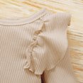 thumbnail image 6 of LMTODLFG Baby Boy Clothes Toddler Baby Girls Long Sleeve Ruffles Romper Bodysuit+Floral Pants Outfits Matching Set Khaki 6-9 Months, 6 of 9