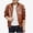 Brown, variant on DJDLJWCJ Boys Fleece Lined Leather Jacket Kids Solid Color Stand Collar Zip Up Winter Jacket, Windproof Warm Outerwear Black Size 5T
