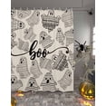 thumbnail image 2 of Boo Ghost Halloween Shower Curtain Set ，Waterproof Fabric Shower Curtains Geometric Stripes West Shower Curtains for Bathroom,Bathroom Decor 72"x84", 2 of 6