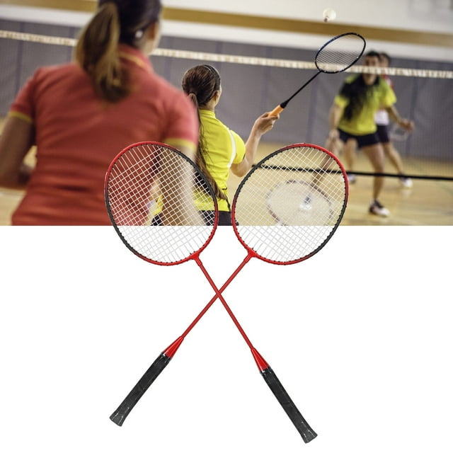 Raqueta De Bádminton, Juego De Raqueta De Bádminton De aleación De Hierro, Cómodo Y Duradero, Alta Dureza, Ligero Con Bolsa De Almacenamiento Para Senderismo
