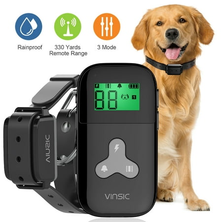 Dog Training Collar,Waterproof Dog Shock Collar,1000 ft Remote Range Anti Barking Training Collar for Dog,USB Rechargeable Dog Bark Collar for Small Medium Large Dogs With LCD