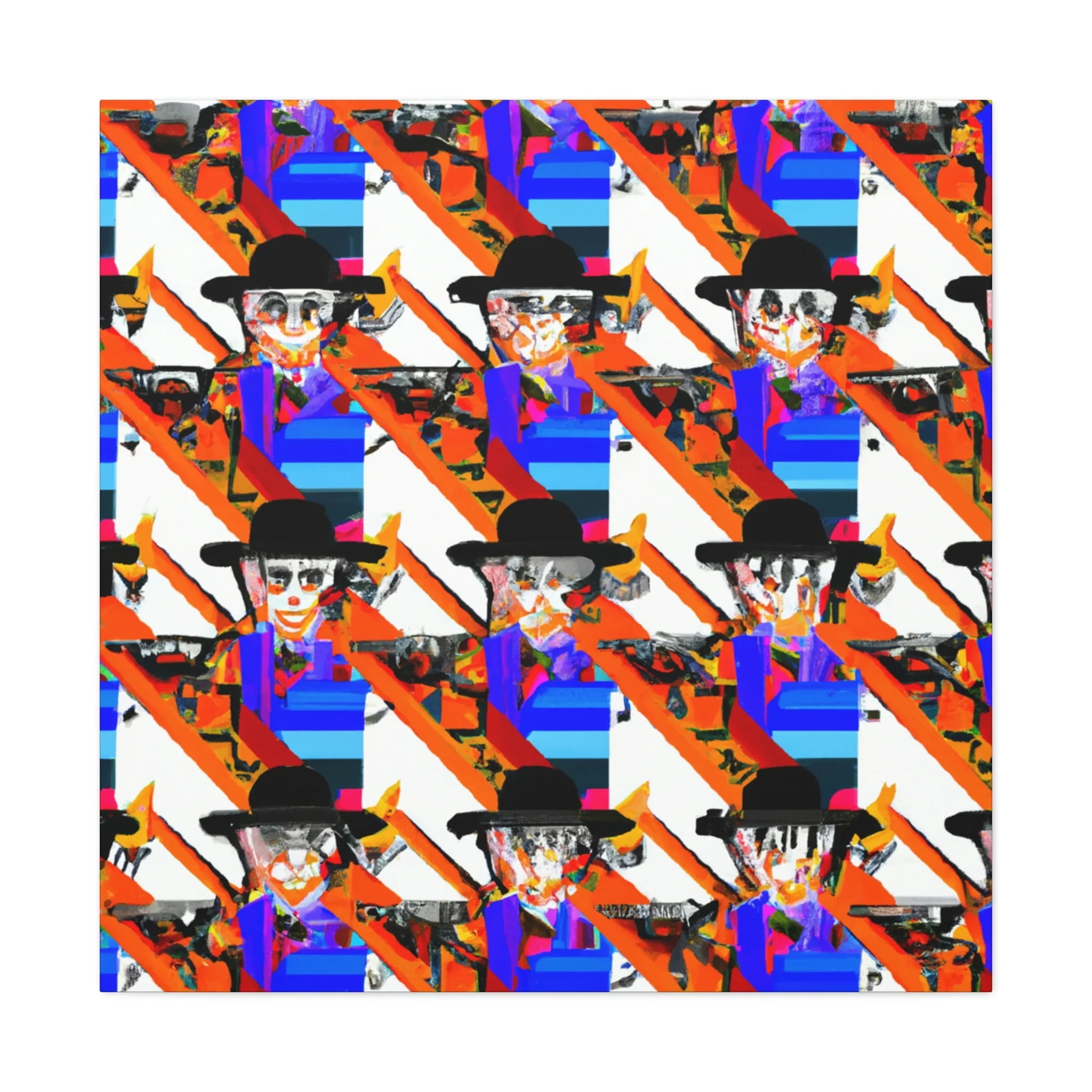 Picket Line Protest Art Canvas