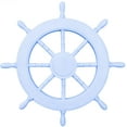 thumbnail image 1 of Wooden Ship Wheel With Wooden Hub - (30 Inches, Moonlight Blue), 1 of 2