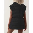 thumbnail image 2 of Liacowi Women Juniors Quilted Puffer Vest Coat Winter Lightweight Sleeveless Warm Outerwear Stand Collar Padded Jacket with Pockets, 2 of 3
