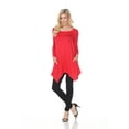 thumbnail image 2 of (red, s) - Women's Solid Colour Tunic Top, 2 of 5