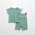 thumbnail image 6 of Cethrio Girls' Pajama Sets Short Sleeve, Crewneck 2 Piece Soft Summer Girls' Sleepwear Green Size 3-4 T, 6 of 7