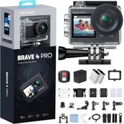 AKASO Brave 4 Pro 4K30FPS Action Camera, 131ft Underwater Camcorder Waterproof Camera with Touch Screen Advanced Eis Remote Control 5X Zoom Support External Mic