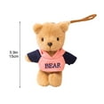 thumbnail image 3 of Cute Bear Keychain Plush, Miniature Soft Toy Pendant for Bag Decor, Couple Gift Accessory with Durable Attachment Clip, 3 of 4