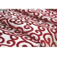 thumbnail image 5 of Fabric Mart Direct Ivory Burnout Velvet Fabric By The Yard, 46 inches or 117 cm width, 1 Yard Ivory Velvet Fabric, Cayenne Red Scrolls, Upholstery Drapery Curtain Wholesale Fabric, Window Treatment, 5 of 5