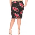 thumbnail image 3 of Women's Plus Size Floral Print Knee-Length Fitted Style Pencil Skirt, 3 of 5