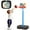 Black, variant on Gymax Portable 2 in 1 Kids Basketball Hoop Stand w/ Ring Toss & Storage Box Purple