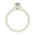 thumbnail image 3 of Princess Cut Diamond Engagement Ring Riviera Shank 1.07 CT 14K White Gold (F,VS1), 3 of 5