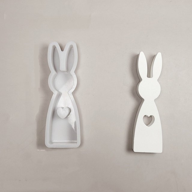 Danhjin Chocolate Mold Cute Easter Bunny Shaped Model Print Resin Molds