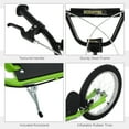 thumbnail image 5 of Aosom Youth Scooter Kick Scooter for Kids 5+ with Adjustable Handlebar Front and Rear Dual Brakes Inflatable Wheels, Light Green, 5 of 9