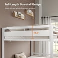 thumbnail image 5 of Honfach Metal Bunk Bed Full Over Full, Heavy Duty Metal Bed with Ladder and High Guardrail, Under-Bed Storage Space, No Box Spring Needed, Noise Free,White, 5 of 9