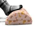 thumbnail image 5 of Cartoon Foot Rest, Zoo Animals Bear Reindeer Lion Giraffe Monkey Print, Non-Slip Backing Adjustable Ergonomic Memory Foam Leg Support for Office, Peach Multicolor, by Ambesonne, 5 of 5