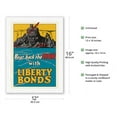 thumbnail image 2 of Beat Back the Hun with Liberty Bonds - Vintage War Poster by Frederick Strothmann c.1918 - Japanese Unryu Rice Paper Art Print (Unframed) 12 x 16 in, 2 of 4