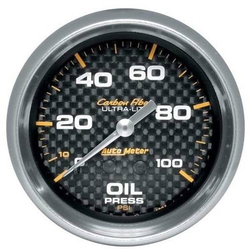 AUTO METER 4821 2-5/8IN OIL PRESS, 0-100 PSI, MECH, CARBON FIBER ...