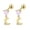 Gold, variant on ZS 20G 1 Pair Pink Heart Stud Earring Moon Cartilage Conch Helix Piercing Silver Color Ear Piercing Jewelry