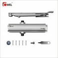thumbnail image 2 of Owel Automatic Adjustable Grade 1, 7x3x2 Silver Aluminum Smooth Hydraulic Parallel Arm Door Closers, 2 Piece, 2 of 4