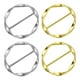 thumbnail image 1 of Uxcell 4 Paquete Clips para Camiseta, 34mm(1-5/16") Clip de Anillo de Seda de Metal para Mujeres, Bufanda, Camiseta Suelta, Dorado/Plata Brillante, 1 of 6