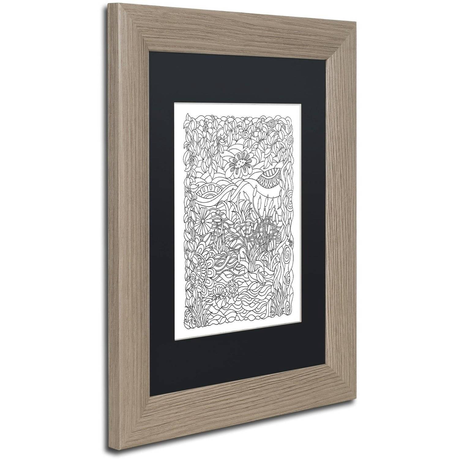 Trademark Fine Art "Frogger" Canvas Art by Kathy G. Ahrens, Black Matte, Birch Frame