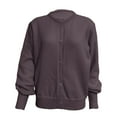 thumbnail image 3 of UJNDER Fall Casual Long Sleeve Knit Sweater Cardigans Coat Outwear with Pockets Coffee XL, 3 of 4