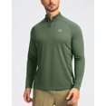 thumbnail image 2 of Camiseta de running para hombre, talla G, manga larga, de secado rápido, talla S, color verde, 2 of 7