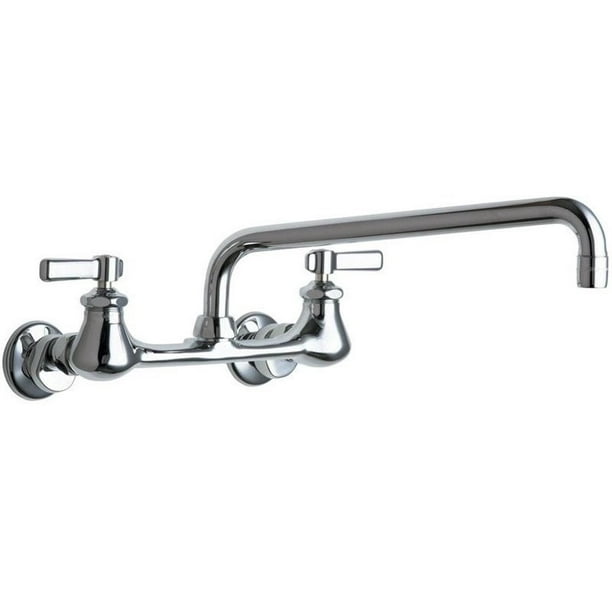 540 Wall Mount Kitchen Faucet With 12 Swing Spout In Chrome Low Lead Facuet Yes Com - Wall Hung Kitchen Faucets