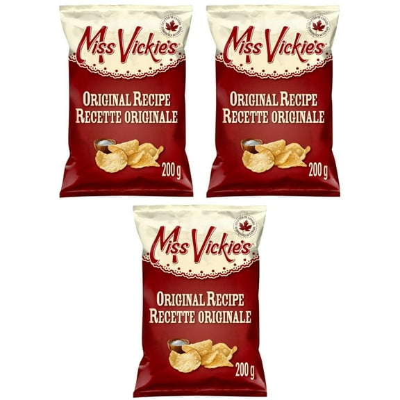 Miss Vickie's Original Recipe Kettle Cooked Potato Chips, 200g (3 Pack)