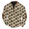 thumbnail image 2 of Blusas y camisas de manga larga con cuello redondo Sudadera con capucha de cuello redondo para hombre Jersey estampado Top de manga larga Blusa de poliéster para hombre, 2 of 4