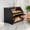 Black, variant on Leader Accessories Bamboo Two-Layer Bread Box,Oak