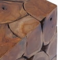 thumbnail image 6 of vidaXL Solid Teak Wood Stool, Versatile Footrest/Side Table, 15.7" x 15.7" x 17.7" Brown, 6 of 12