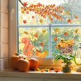 thumbnail image 2 of Pegatinas para ventanas: 1 impresionante calcomanía decorativa estática con patrón de ardilla, hoja de arce y calabaza para evitar que los pájaros choquen contra las ventanas, 2 of 5