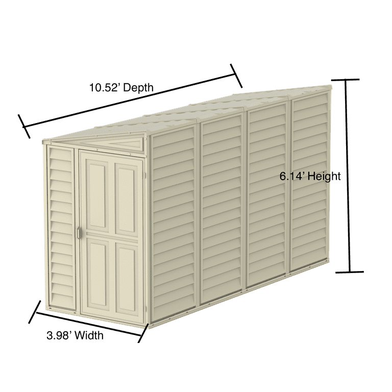 Duramax Waterproof 4ft x 10ft Sidemate Vinyl Resin Outdoor Storage