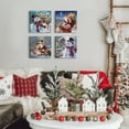 thumbnail image 4 of Christmas Decorations Snowman Wall Art Watercolor Red Santa Claus Canvas Pictures for Living Room Bedroom Christmas Party Home Decor Deer Painting Winter Artworks Kids Nursery Xmas Gifts 16x16" 4 Pcs, 4 of 6