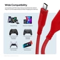 thumbnail image 5 of Powertek USB-A to USB-C (Type-C) Charging Cable, Carbon Design Texture, 6 ft, Red, 5 of 7