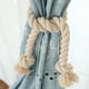 thumbnail image 4 of Alzapaños de cortina de cuerda, material suave, no tóxico, decorativos, para cortinas de estilo rústico fáciles de usar, algodón natural de alta calidad para un uso versátil (juego de 4), 4 of 8