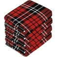 thumbnail image 3 of Dreamtimes 6 PCS National Tartan Red Black Washcloths, 12 X 12 Inches Cotton Wash Cloths, Highly Absorbent and Soft Face Towels for Bathroom,Gym,Hotel and Spa, 3 of 7