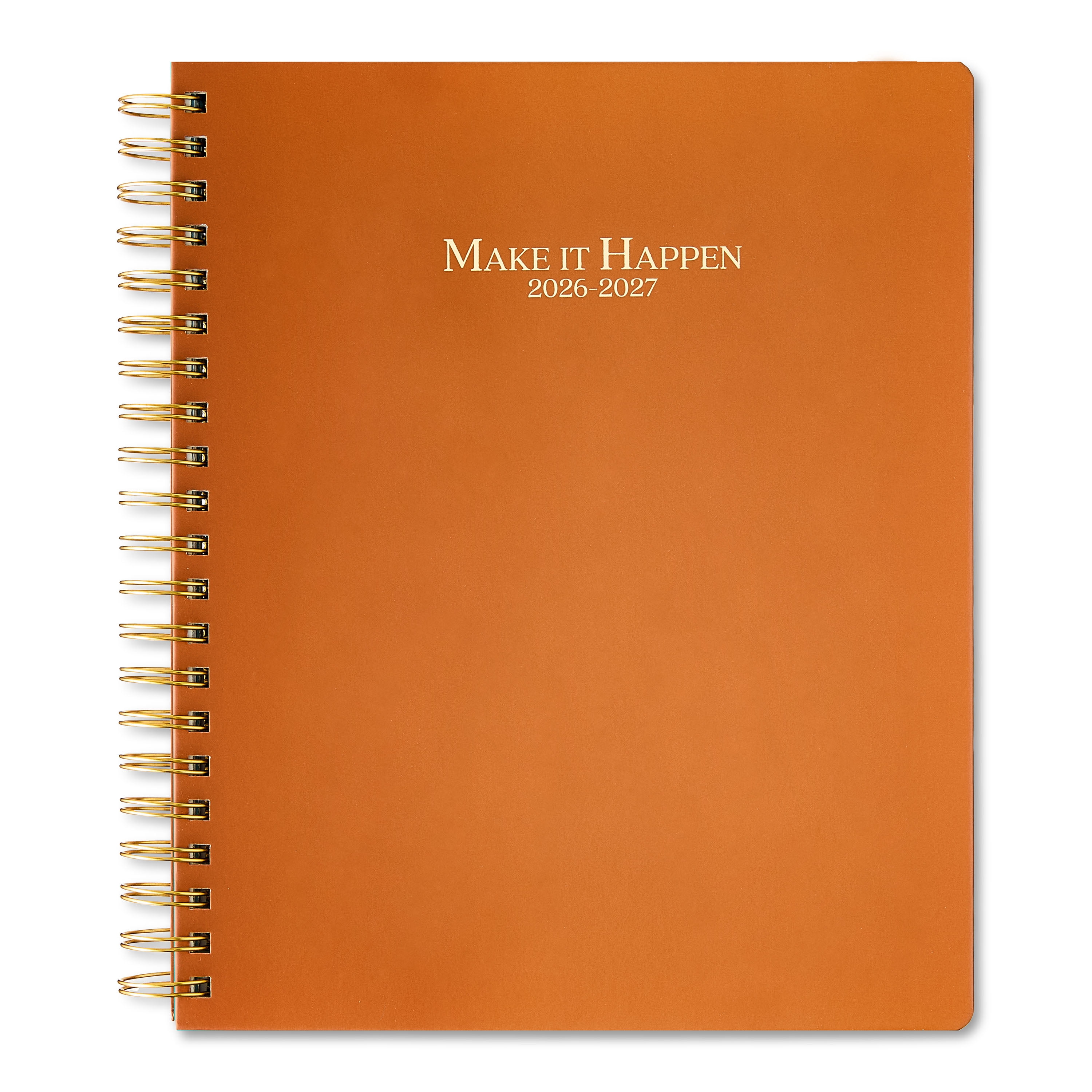 Pen+Gear 15-Month 9" x 11" Hardcover Spiral-Bound Planner, Brown, Weekly & Monthly Format
