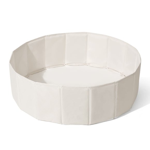 Foldable Ball Pit for Toddlers Babies Dogs Cats Infant Children, Ball Pool with Storage Bag for Boys Girls, 31 Inch Beige (Balls Not Includ