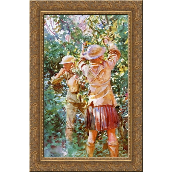 'Thou Shalt Not Steal' 18x24 Gold Ornate Wood Framed Canvas Art by Sargent, John Singer