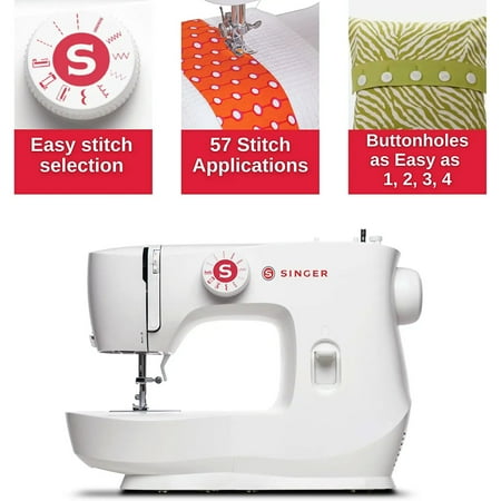 SINGER | Mechanical MX60 Sewing Machine with 57 Stitch Applications, & Full Metal Frame - Perfect for Beginners - Sewing Made Easy