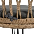 thumbnail image 5 of 3-Piece All-Weather PE Rattan Outdoor Furniture Set with Tempered Glass Table, Includes 2 Weather-Resistant Wicker Chairs for Patio, Balcony, Backyard, Porch & Small Spaces (Gray), 5 of 9
