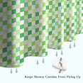 thumbnail image 6 of Green Yellow Checkerboard Checkered Pattern Shower Curtain 72"x84" ,Bathroom Decorative Shower Curtains Set with 12 Hooks,Modern Waterproof Washable Shower Curtain, 6 of 6