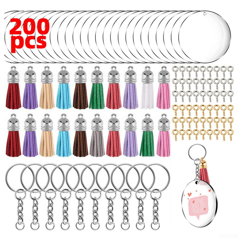 Selizo 150Pcs Swivel Hooks with Key Rings and Tassels DIY Crafts ® India 9994 